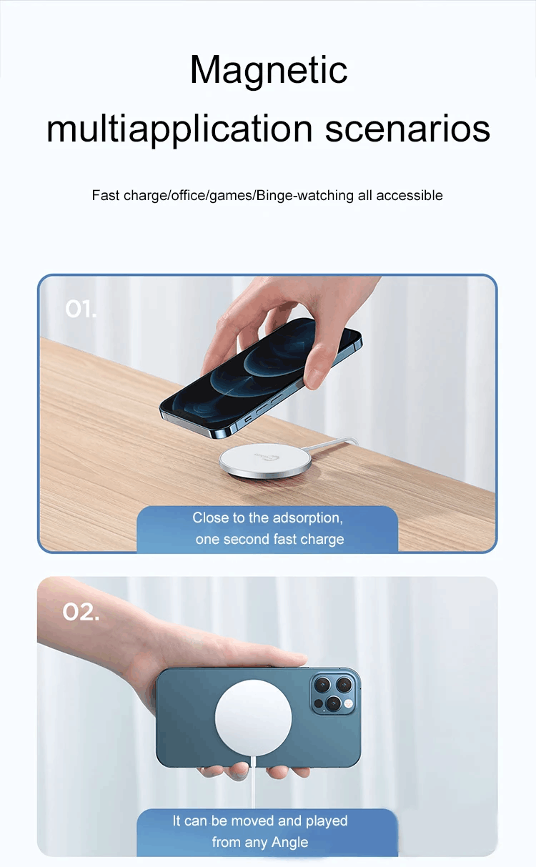 Chargeur sans fils 2en1 pour iPhone